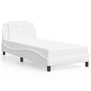vidaXL LED Bed Frame without Mattress "Zadar" White 90x200 cm