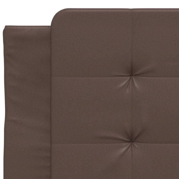 vidaXL LED Bed Frame without Mattress "Zadar" Brown 90x200 cm