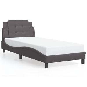 vidaXL LED Bed Frame without Mattress "Zadar" Grey 90x200 cm