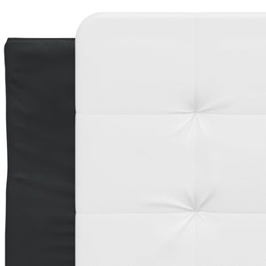 vidaXL LED Bed Frame without Mattress "Zadar" Black and White 90x200 cm