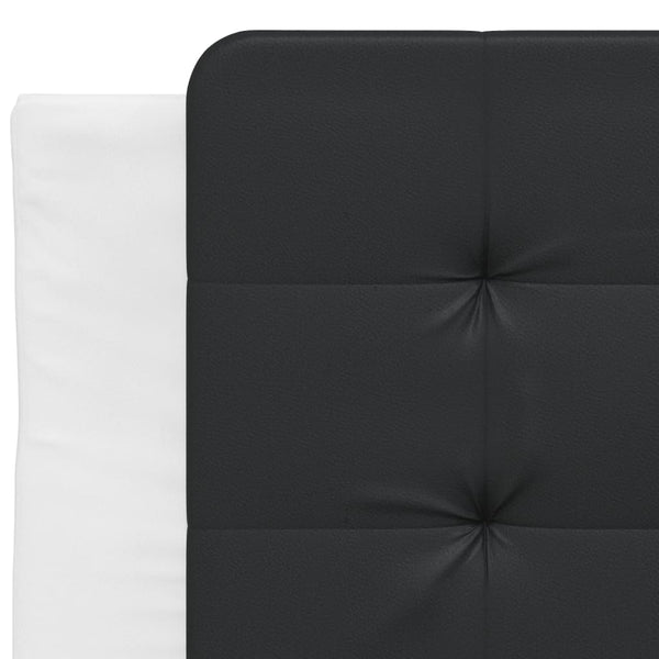 vidaXL LED Bed Frame without Mattress "Zadar" White and Black 90x200 cm
