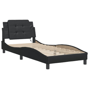 vidaXL LED Bed Frame without Mattress "Zadar" Black 100x200 cm
