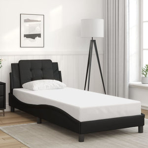 vidaXL LED Bed Frame without Mattress "Zadar" Black 100x200 cm