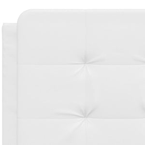 vidaXL LED Bed Frame without Mattress "Zadar" White 120x200 cm