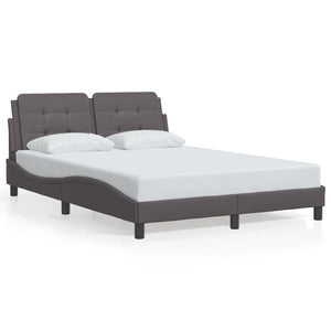 vidaXL LED Bed Frame without Mattress "Zadar" Grey 120x200 cm