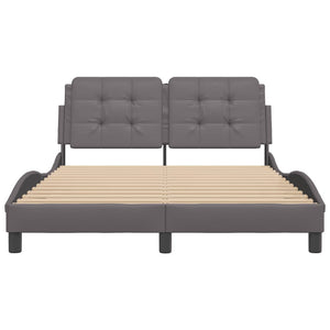 vidaXL LED Bed Frame without Mattress "Zadar" Grey 120x200 cm