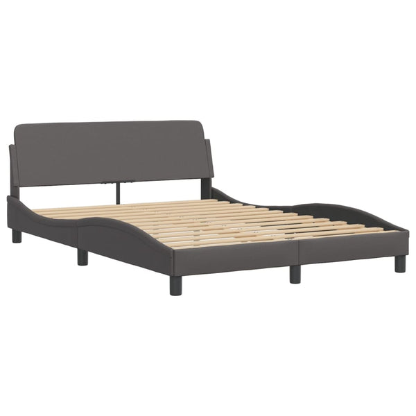 vidaXL LED Bed Frame without Mattress "Zadar" Grey 120x200 cm