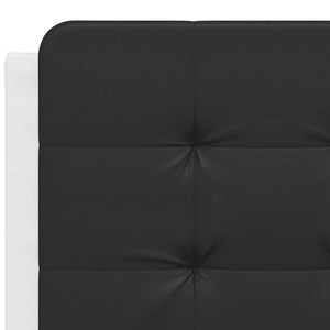 vidaXL Zadar Bed Frame with LED, No Mattress, White and Black 120x200 cm