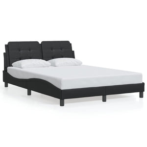 vidaXL LED Bed Frame without Mattress "Zadar" Black 140x190 cm