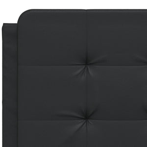 vidaXL LED Bed Frame without Mattress "Zadar" Black 140x190 cm