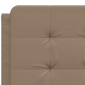 vidaXL LED Bed Frame without Mattress "Zadar" Cappuccino Brown 140x190 cm