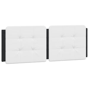 vidaXL LED Bed Frame without Mattress "Zadar" Black and White 140x190 cm