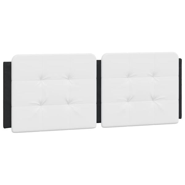 vidaXL LED Bed Frame without Mattress "Zadar" Black and White 140x190 cm