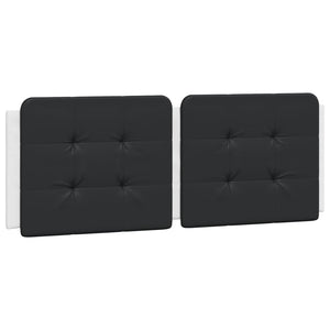 vidaXL LED Bed Frame without Mattress "Zadar" White and Black 140x190 cm