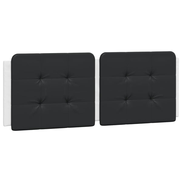 vidaXL LED Bed Frame without Mattress "Zadar" White and Black 140x190 cm