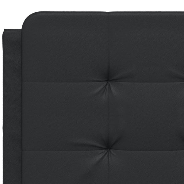vidaXL LED Bed Frame without Mattress "Zadar" Black 140x200 cm