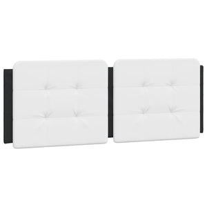 vidaXL Bed Frame with LED, without Mattress, "Zadar" Black and White 140x200 cm