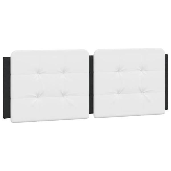 vidaXL Bed Frame with LED, without Mattress, "Zadar" Black and White 140x200 cm
