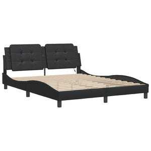 vidaXL LED Bed Frame without Mattress "Zadar" Black 160x200 cm