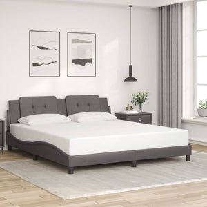 Bettgestell Grau mit LED 180x200 cm