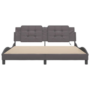 Bettgestell Grau mit LED 180x200 cm
