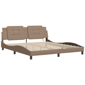 Bettgestell Zadar mit LED Cappuccino-Braun 180x200 cm