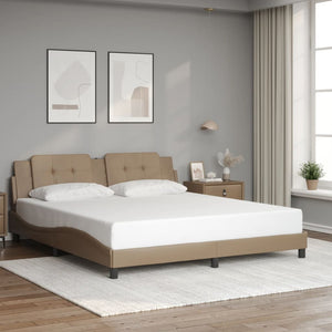Bettgestell Zadar mit LED Cappuccino-Braun 180x200 cm
