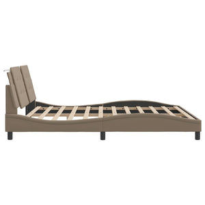 Bettgestell Zadar mit LED Cappuccino-Braun 180x200 cm