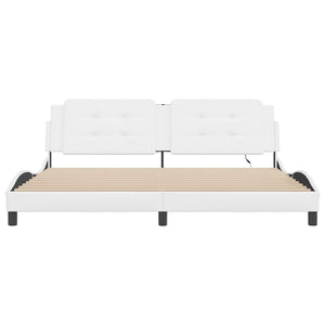 Bettgestell mit LED Weiß 200x200 cm