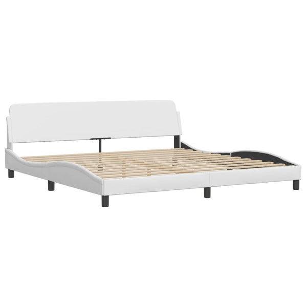Bettgestell mit LED Weiß 200x200 cm
