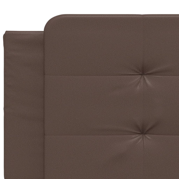Bettgestell mit LED Braun 200x200 cm