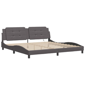 Bettgestell Grau 200x200 cm mit LED