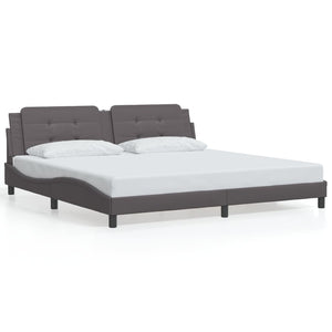 Bettgestell Grau 200x200 cm mit LED