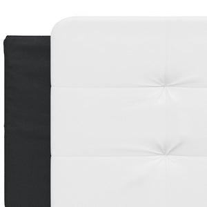 Bettgestell 200x200 cm mit LED Schwarz/Weiß