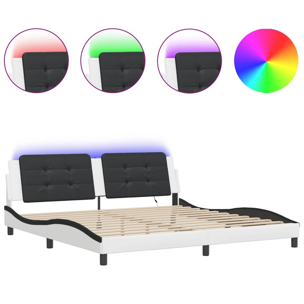 Bettgestell 200x200 cm mit LED Beleuchtung