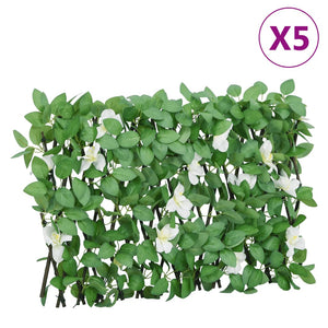 vidaXL Trellis with Artificial Ivy 5 pcs. Extendable 180x30 cm