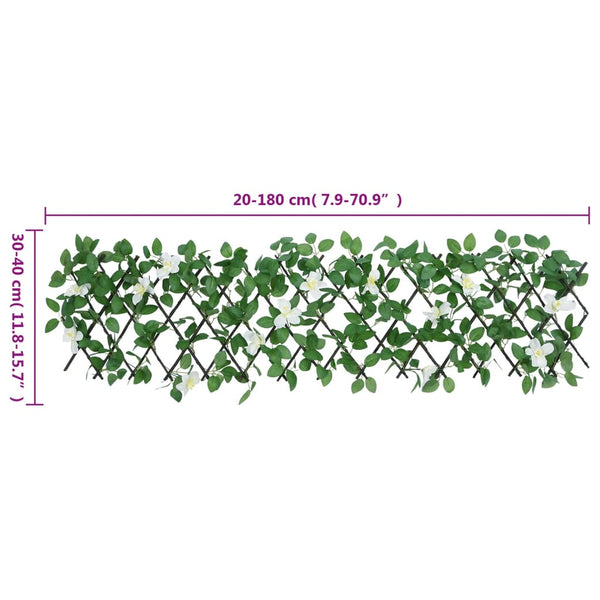 vidaXL Trellis with Artificial Ivy 5 pcs. Extendable 180x30 cm