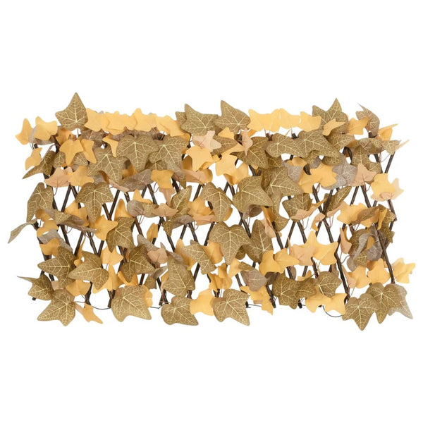 vidaXL Trellis with Artificial Maple Leaves 5 pcs. Orange 180x30cm