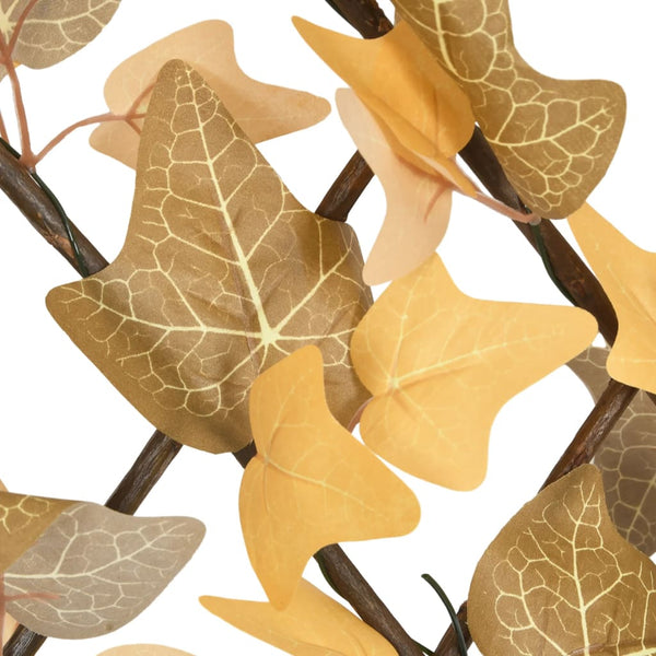 vidaXL Trellis with Artificial Maple Leaves 5 pcs. Orange 180x30cm