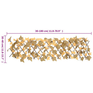 vidaXL Trellis with Artificial Maple Leaves 5 pcs. Orange 180x30cm