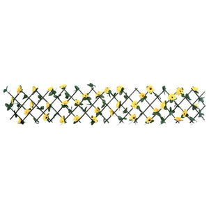Erweiterbares Rankgitter mit künstlichem Efeu, Gelb, 180 cm