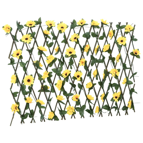 Erweiterbares Rankgitter mit künstlichem Efeu, 180x60 cm