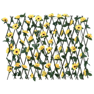 Erweiterbares Rankgitter mit künstlichem Efeu, 180x60 cm