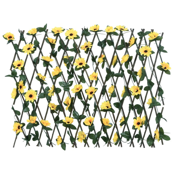 Erweiterbares Rankgitter mit künstlichem Efeu, 180x60 cm