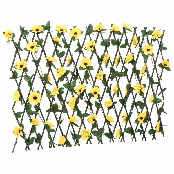 vidaXL Expandable Trellis with Artificial Ivy 5 pcs 180x60 cm