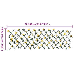 vidaXL Expandable Trellis with Artificial Ivy 5 pcs 180x60 cm