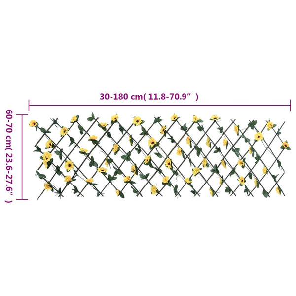 vidaXL Expandable Trellis with Artificial Ivy 5 pcs 180x60 cm