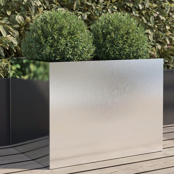 vidaXL Planter Silver 62x47x46 cm Stainless Steel