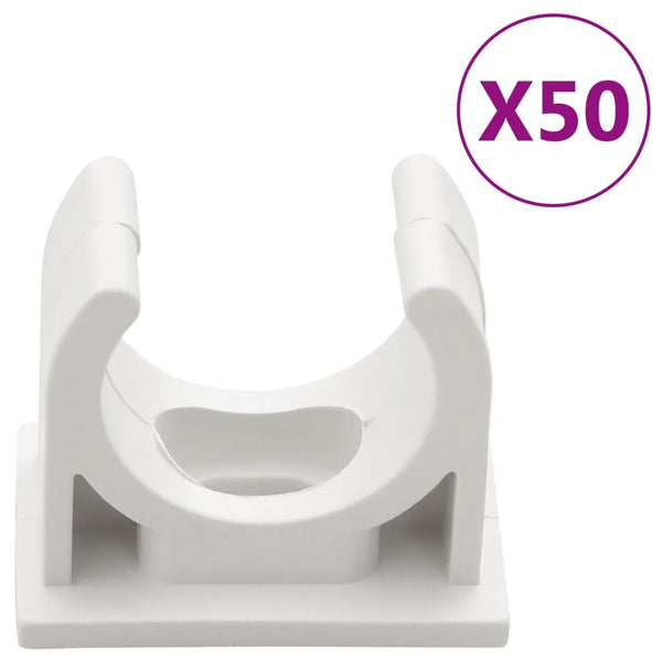 vidaXL Installation Pipes with Clips Ø20 mm 30 m PVC