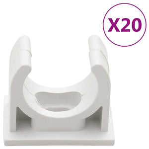 vidaXL Installation Pipes with Clips Ø25 mm 10 m PVC